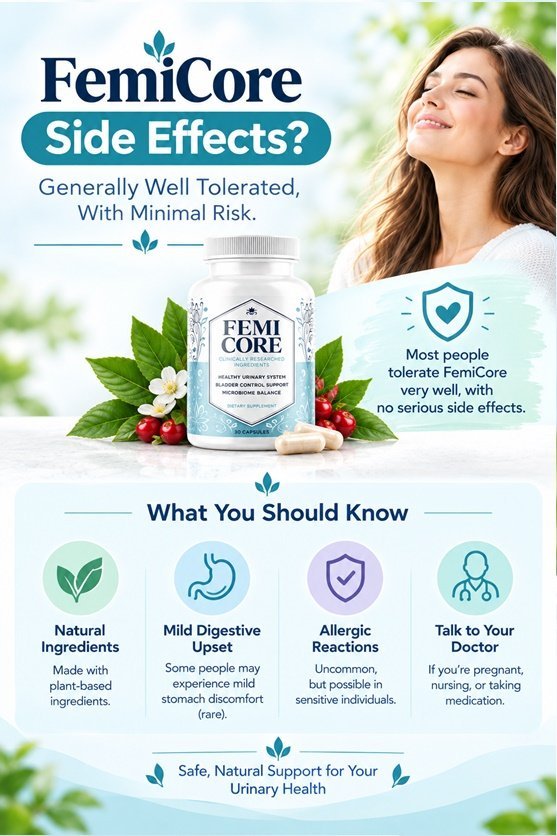 FemiCore side effects and safety considerations for women